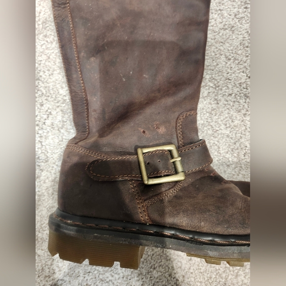 Dr Martens Brief On Boots Robin Dark Brown 14794201 Classic Doc Tall 9 - Picture 7 of 11